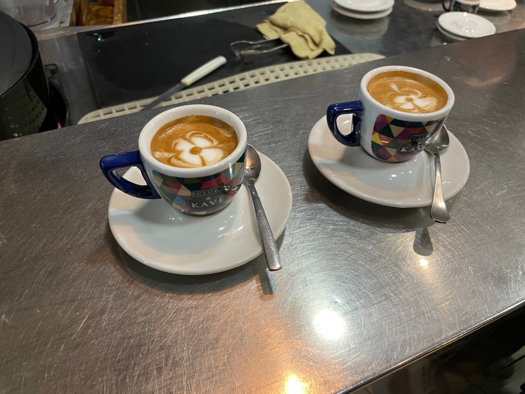 Two espresso shots in Italy 2023